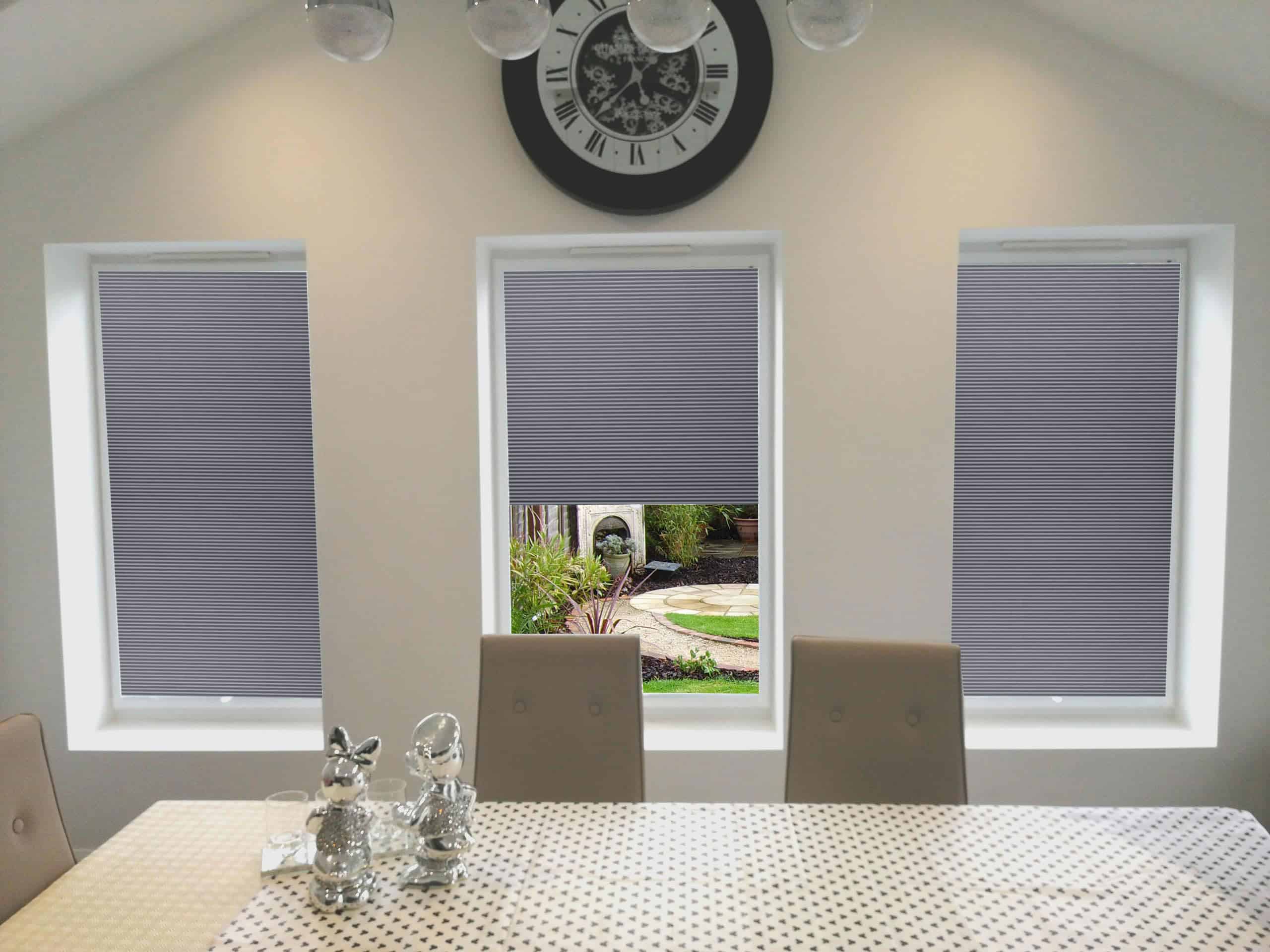 Perfect Fit Dark Grey Cellular Blackout Blind Easy fitting